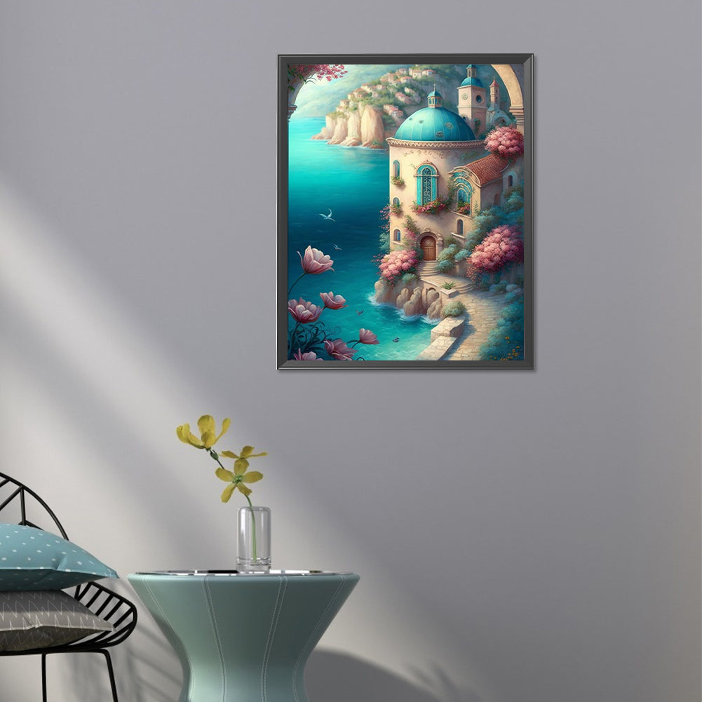 Sea View House - Full Square Drill Diamond Painting 40*50CM