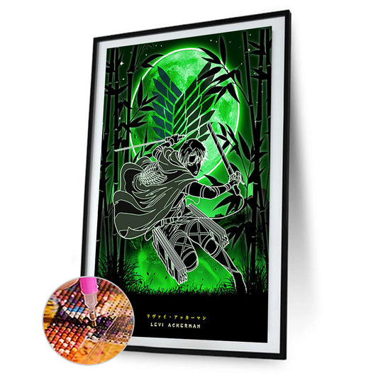 Attack On Titan Silhouette - Full Round Drill Diamond Painting 35*50CM