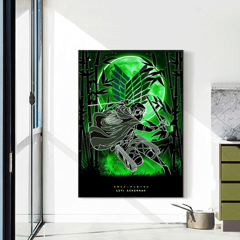 Attack On Titan Silhouette - Full Round Drill Diamond Painting 35*50CM