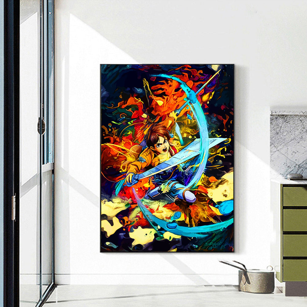Demon Slayer Blade - Full Round Drill Diamond Painting 40*55CM