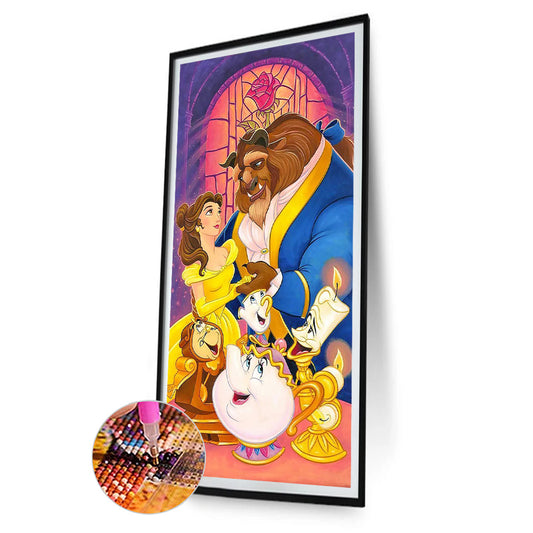 Beauty And The Beast - Full Round Drill Diamond Painting 30*70CM