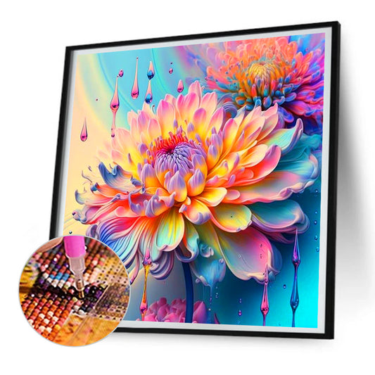 Colorful Multi-Petal Flower - Full Round Drill Diamond Painting 30*30CM