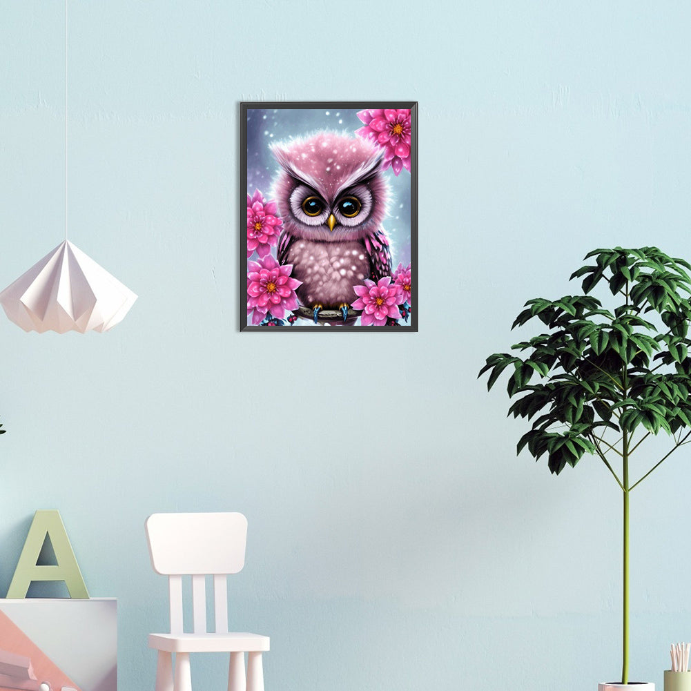 Owl - Full Round Drill Diamond Painting 30*40CM