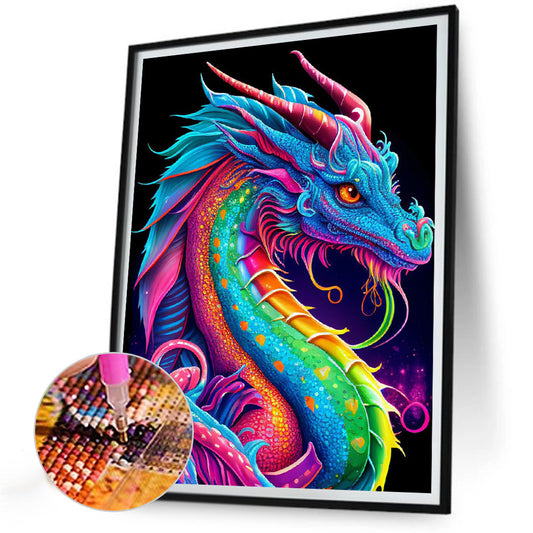 Colorful Dragon - Full Round Drill Diamond Painting 30*40CM