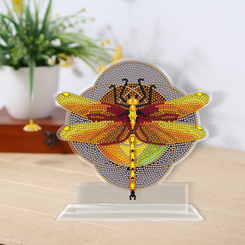 DIY Diamond Mosaic Ornaments Craft Dragonfly 5D Home Decoration Acrylic Ornament