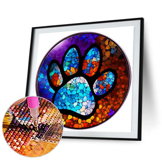 Dog Paw - Full Round Drill Diamond Painting 30*30CM