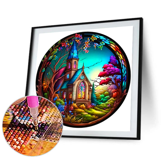 Small House - Full Round Drill Diamond Painting 30*30CM