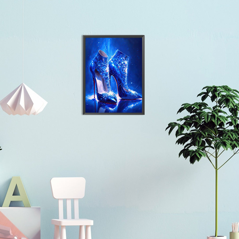 Blue High Heels - Full Round Drill Diamond Painting 30*40CM