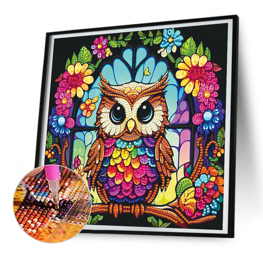 Owl - Special Shaped Drill Diamond Painting 30*30CM