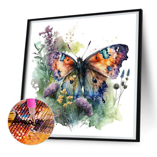 Colorful Butterfly - Full Round Drill Diamond Painting 30*30CM