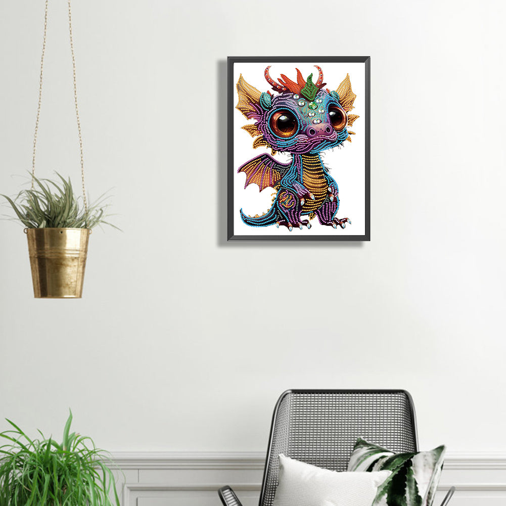 Baby Dragon - Special Shaped Drill Diamond Painting 30*40CM