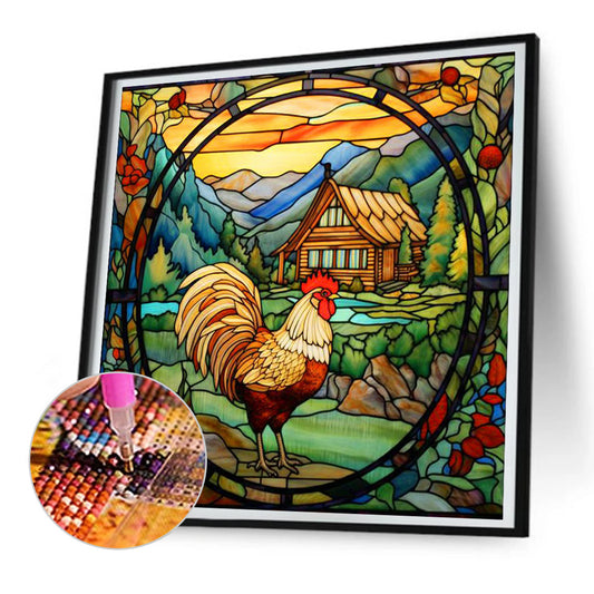 Farm Chicken - Full Round Drill Diamond Painting 30*30CM