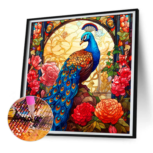 Luxurious Peacock - Full Round Drill Diamond Painting 30*30CM