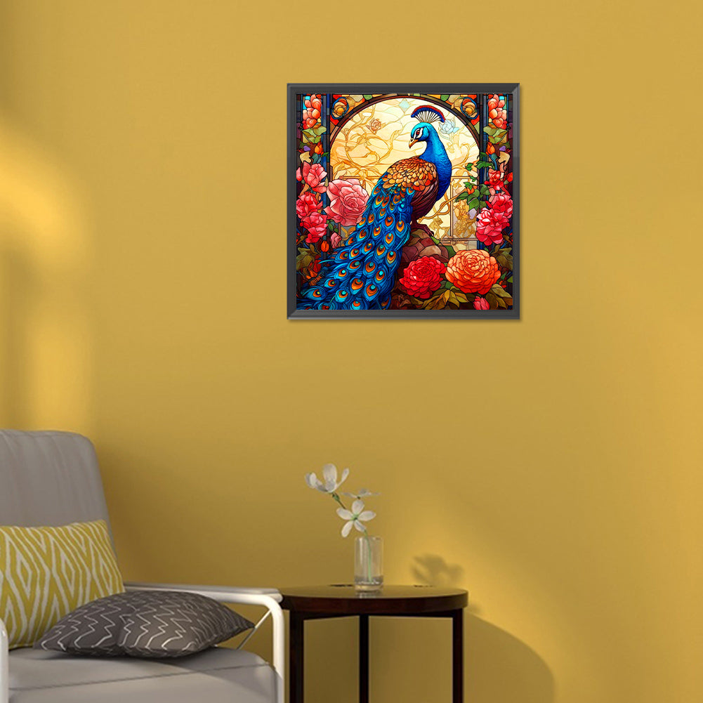 Luxurious Peacock - Full Round Drill Diamond Painting 30*30CM
