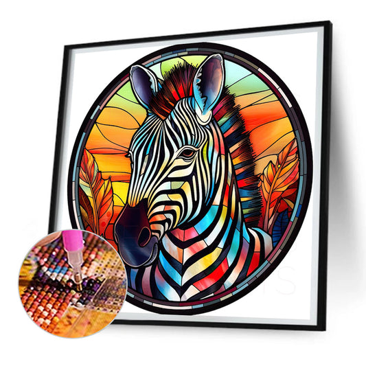Zebra - Full Round Drill Diamond Painting 30*30CM