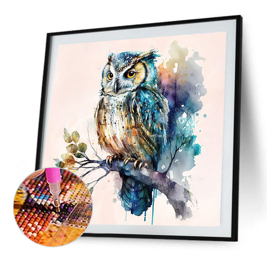 Owl - Full Round Drill Diamond Painting 35*35CM