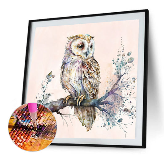 Owl - Full Round Drill Diamond Painting 35*35CM
