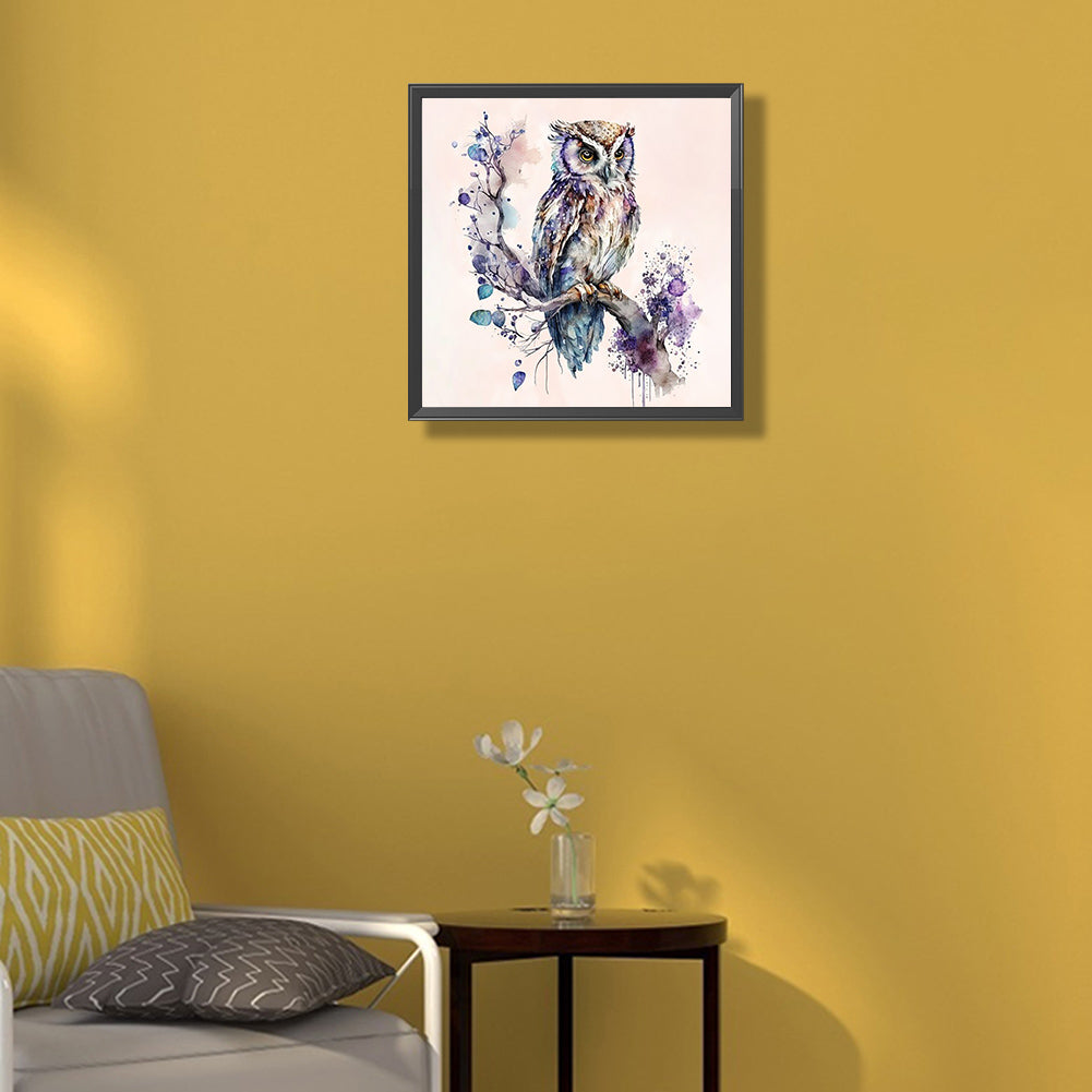 Owl - Full Round Drill Diamond Painting 35*35CM