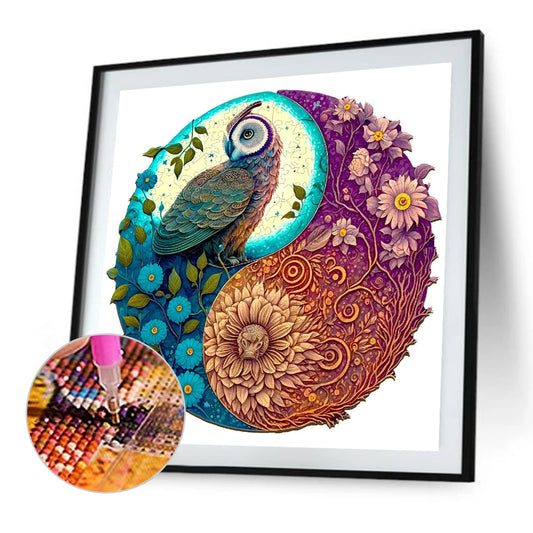 Medallion Owl - Full Round Drill Diamond Painting 35*35CM