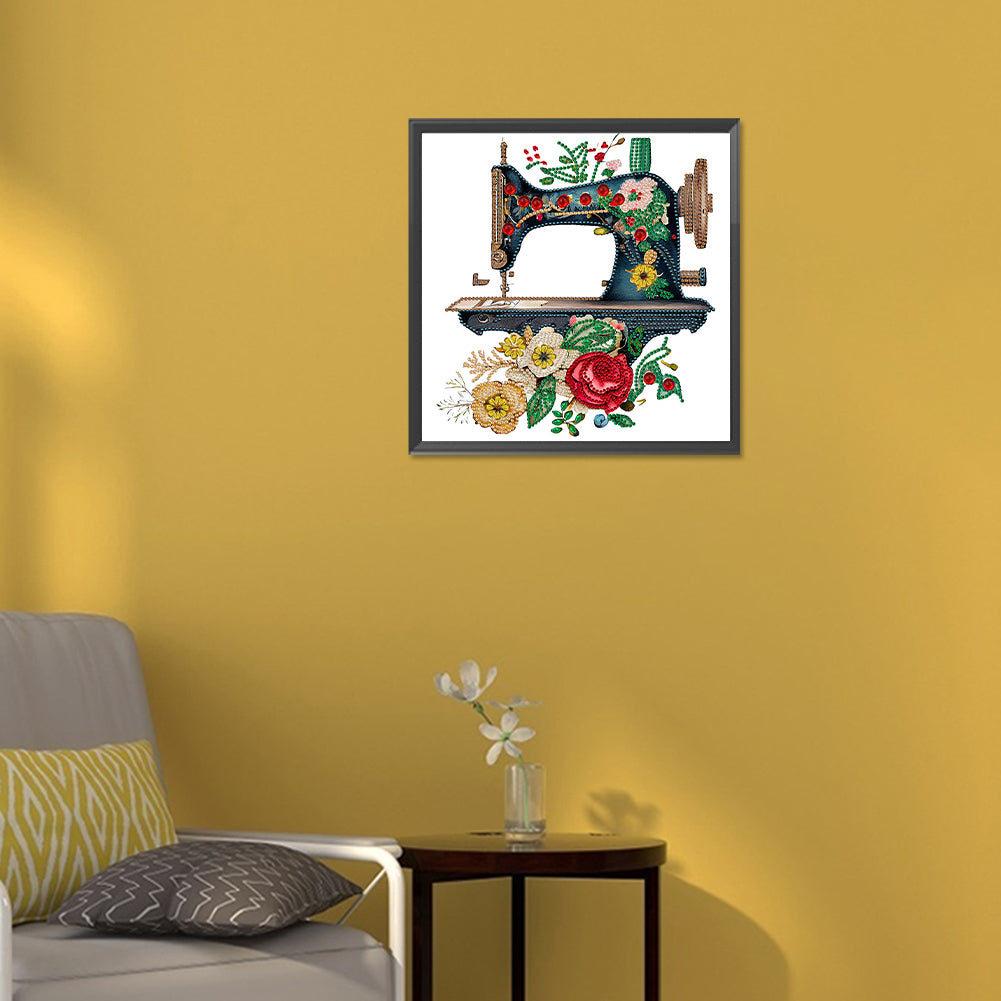 Vintage Sewing Machine - Special Shaped Drill Diamond Painting 30*30CM