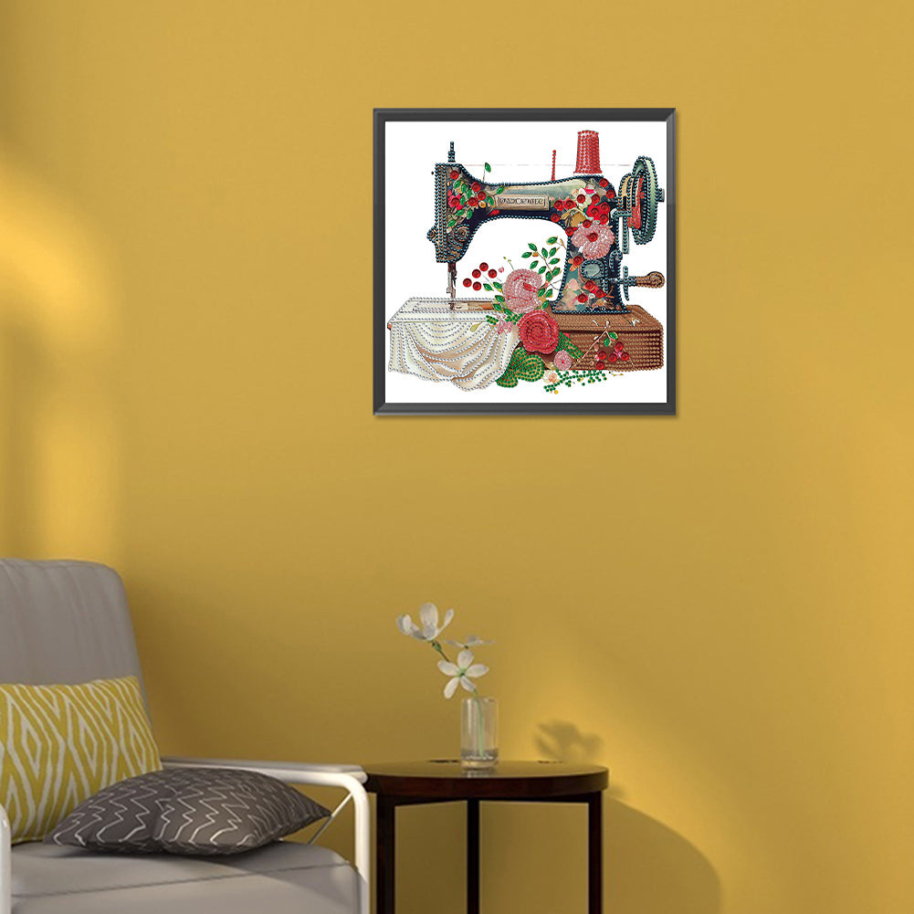 Vintage Sewing Machine - Special Shaped Drill Diamond Painting 30*30CM