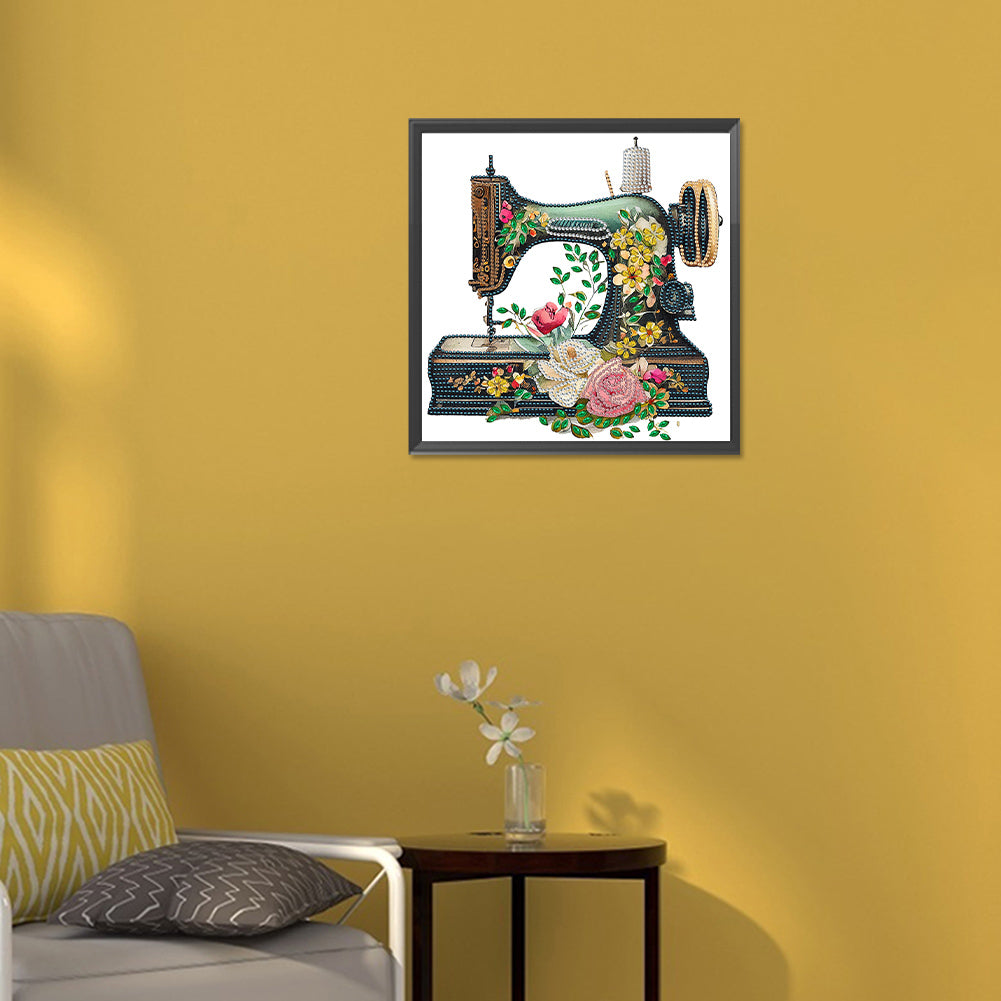 Vintage Sewing Machine - Special Shaped Drill Diamond Painting 30*30CM