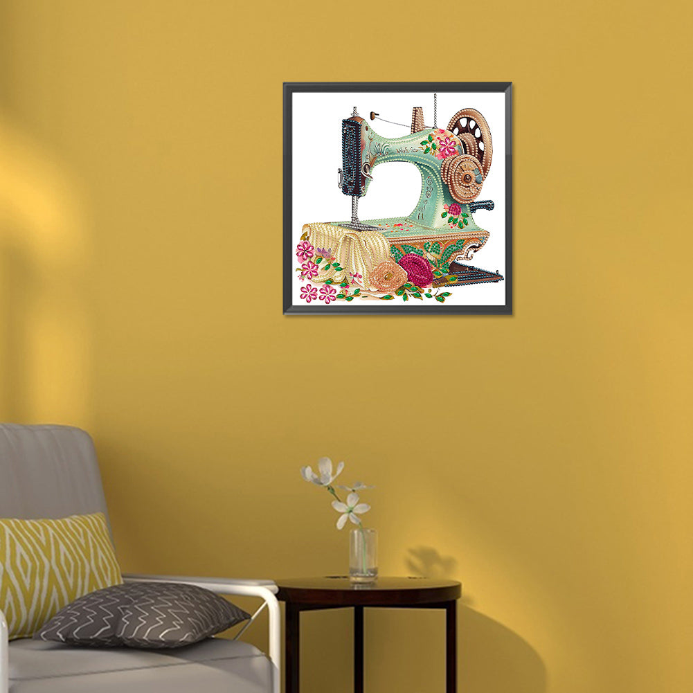 Vintage Sewing Machine - Special Shaped Drill Diamond Painting 30*30CM