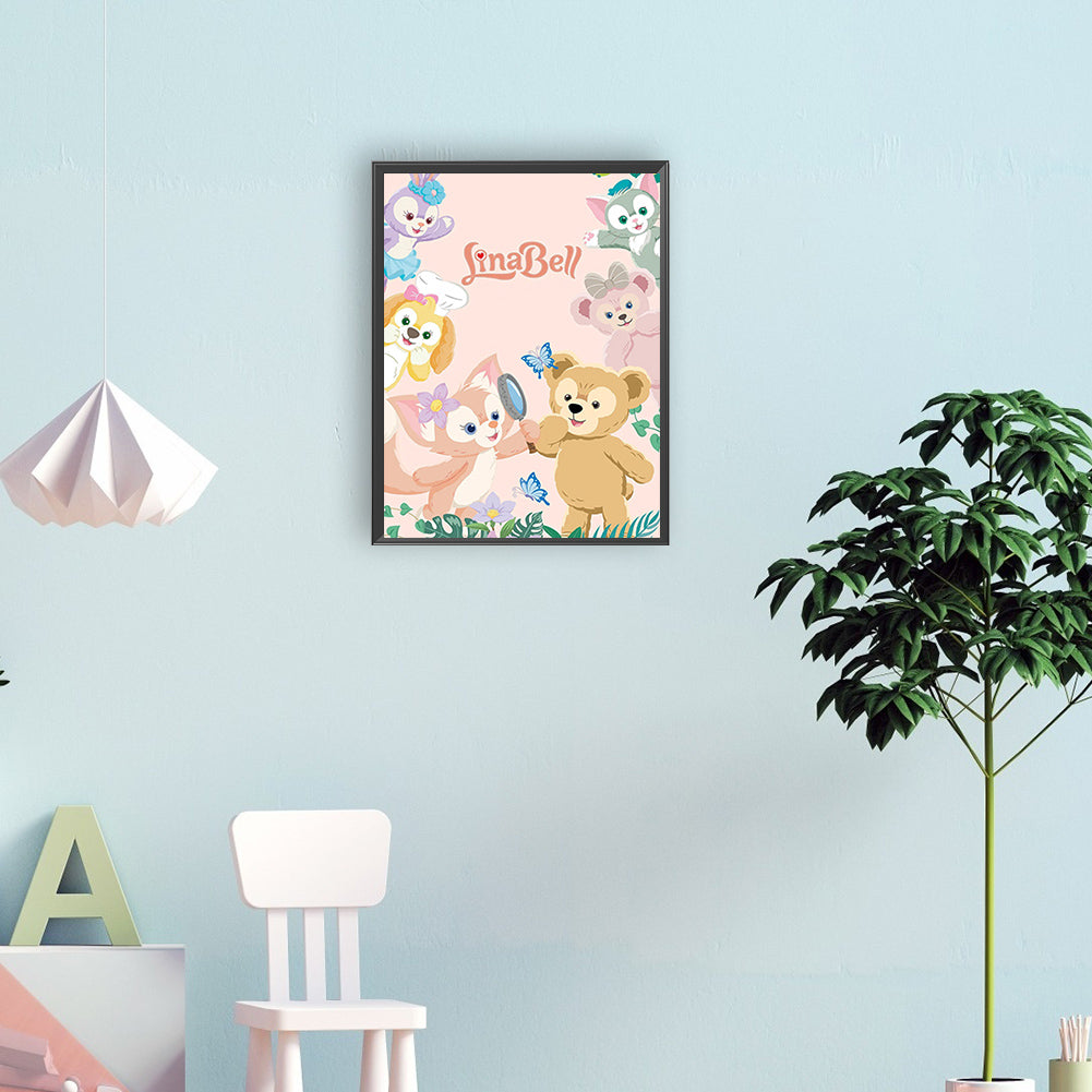 Watercolor Disney Rena Belle - Full Round Drill Diamond Painting 30*40CM