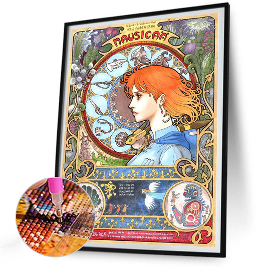 Nausica? Of The Valley Of The Wind - Full Round Drill Diamond Painting 30*40CM