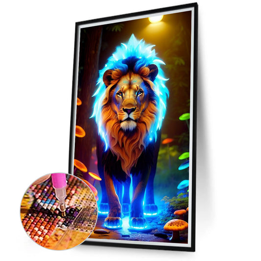 King Of The Forest Lion - Full Round Drill Diamond Painting 40*70CM