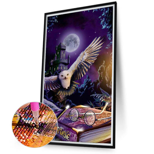 Owl - Full Round Drill Diamond Painting 40*70CM