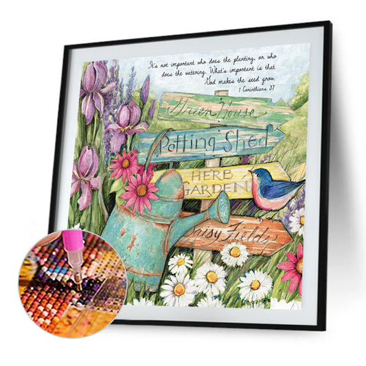 Garden Sign - Full Round Drill Diamond Painting 40*40CM