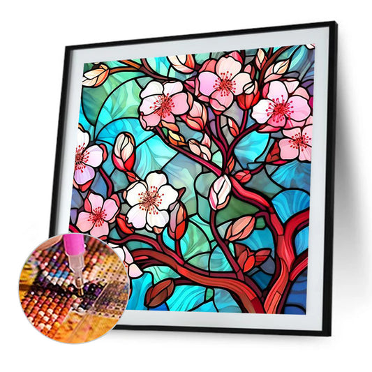 Cherry Blossoms - Full Round Drill Diamond Painting 30*30CM