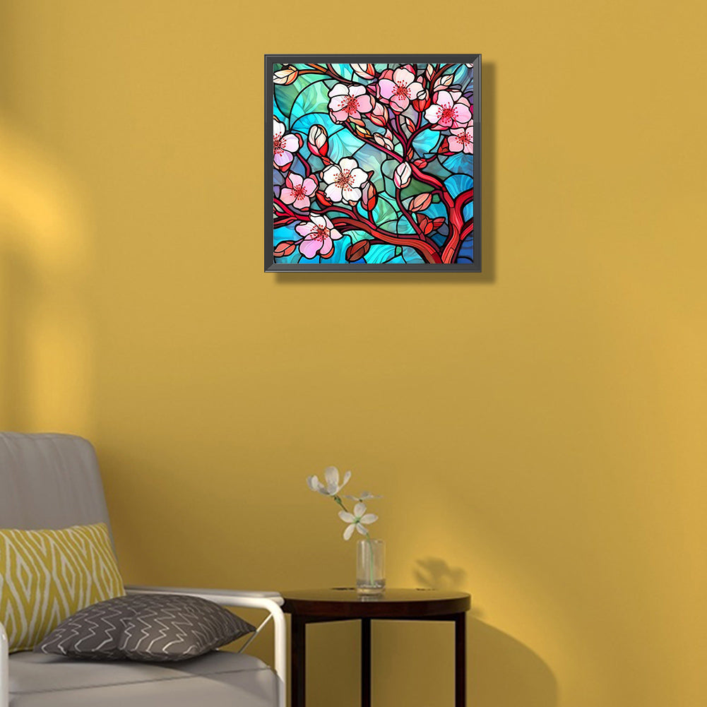 Cherry Blossoms - Full Round Drill Diamond Painting 30*30CM