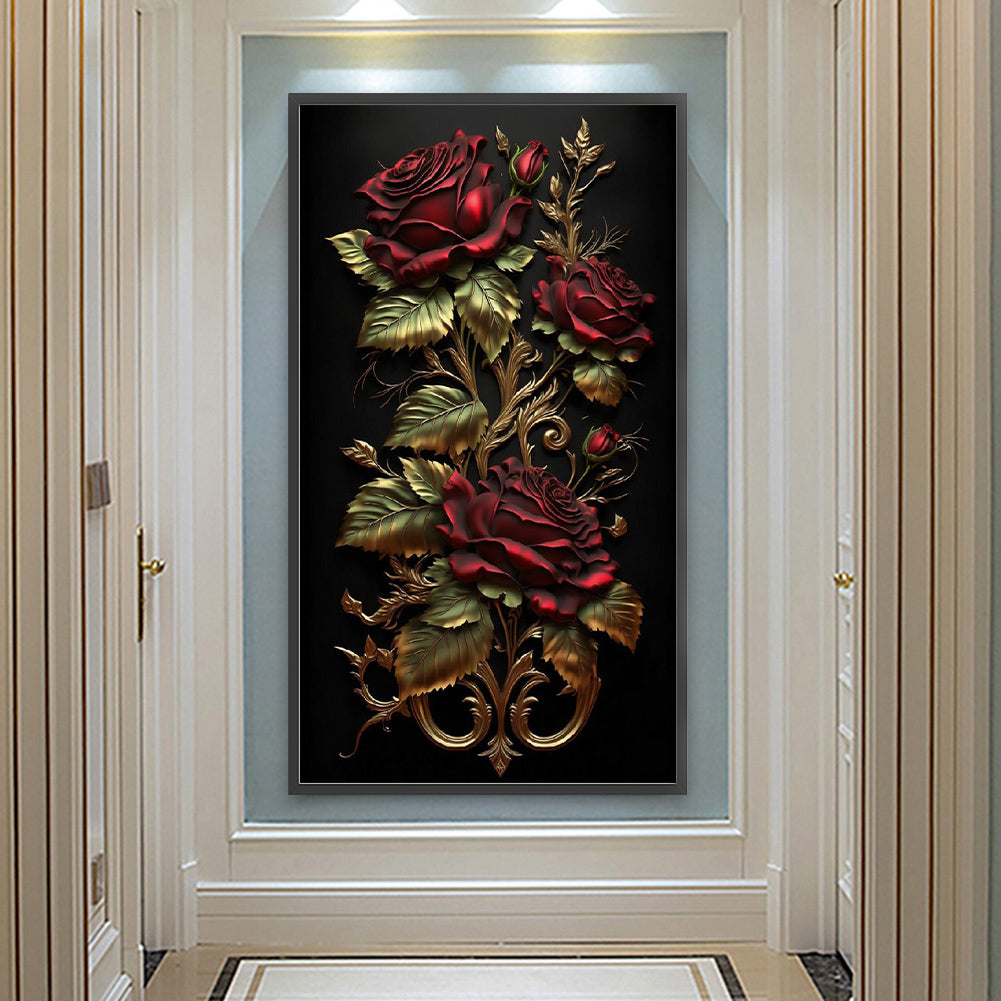 Phnom Penh Roses - Full Round Drill Diamond Painting 40*70CM