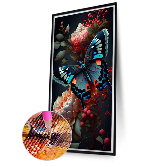 Flowers Butterfly - Full Square Drill Diamond Painting 40*70CM