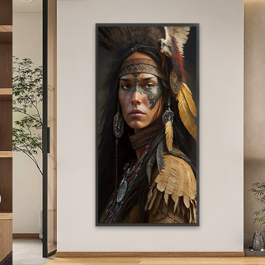 Indian Beauty - Full Square Drill Diamond Painting 40*80CM