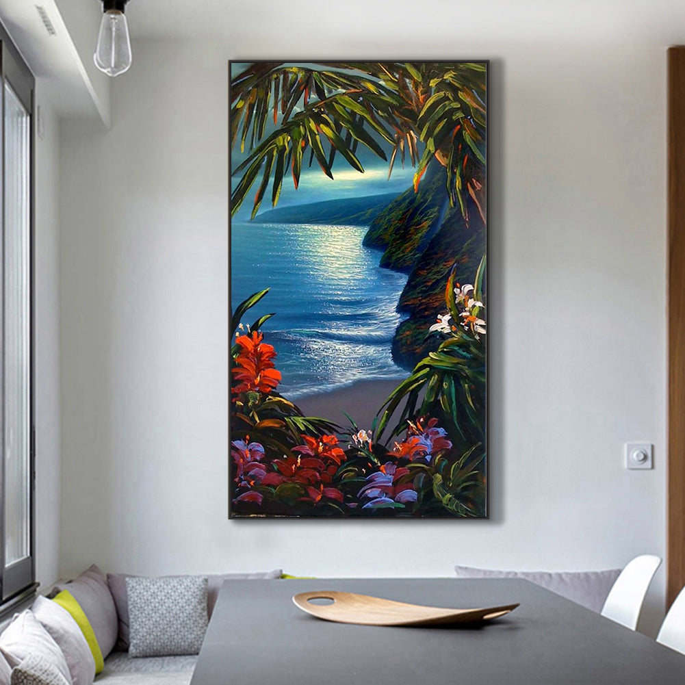 Corner Of The Sea - Full Round Drill Diamond Painting 45*80CM