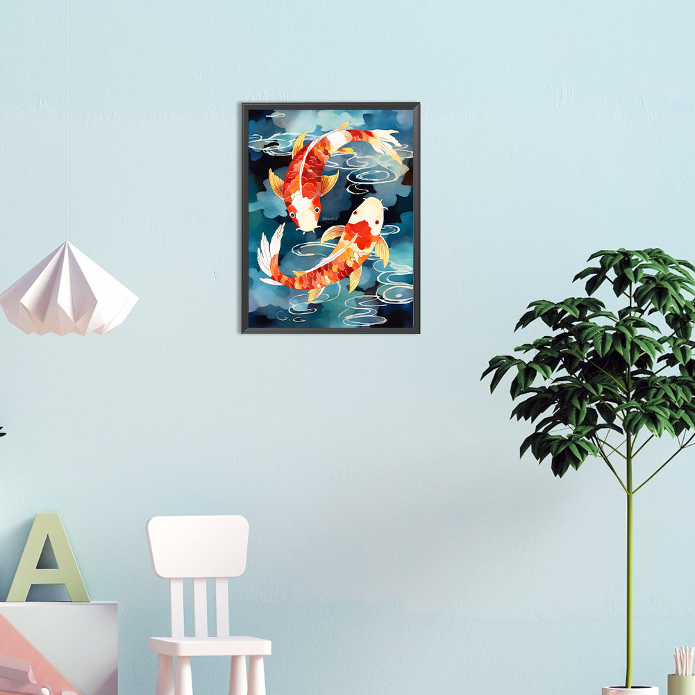 Koi Fish - Full Round Drill Diamond Painting 30*40CM