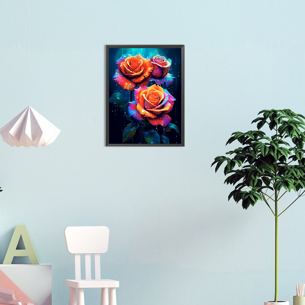 Colorful Flowers - Full Round Drill Diamond Painting 30*40CM