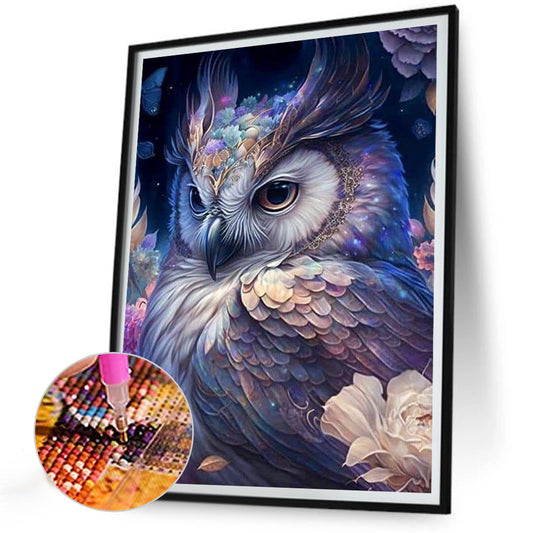Owl - Full Round Drill Diamond Painting 30*40CM