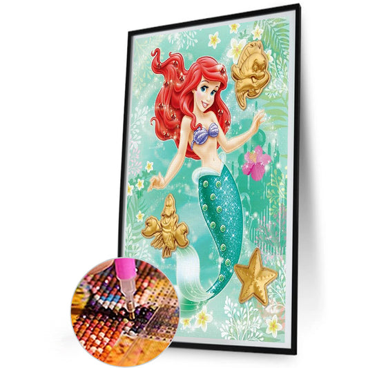 Mermaid Princess - Full Round Drill Diamond Painting 30*50CM