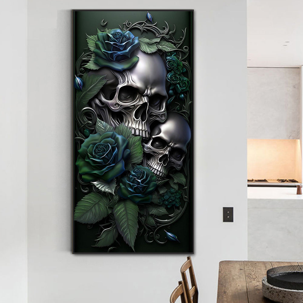 Dark Skull - Full Round Drill Diamond Painting 40*80CM