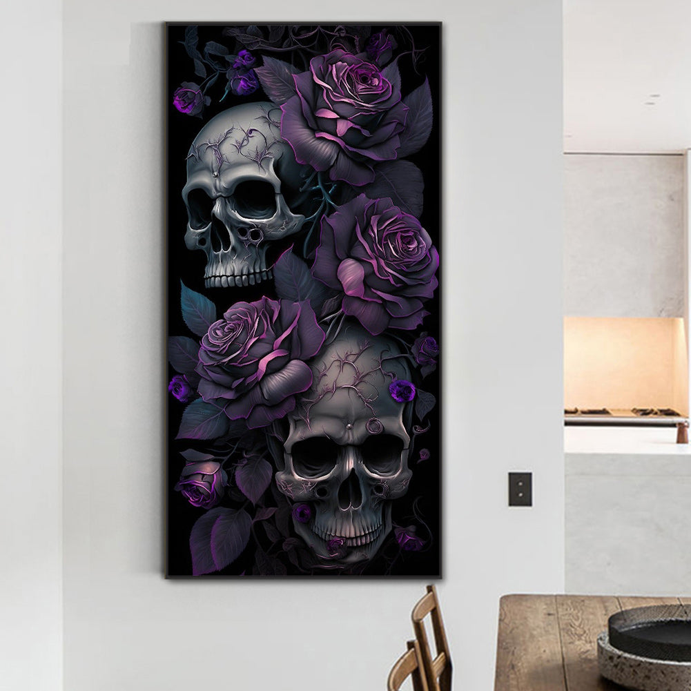 Dark Skull - Full Round Drill Diamond Painting 40*80CM