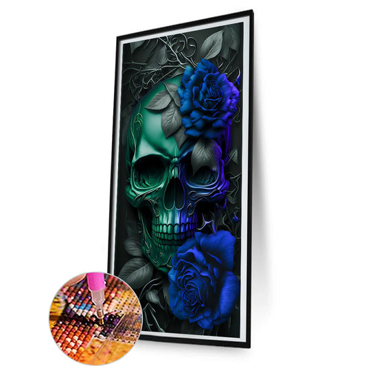 Dark Skull - Full Round Drill Diamond Painting 40*80CM