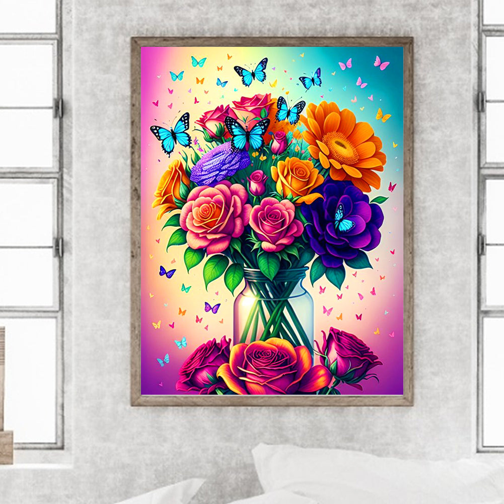 Bouquet - Full Round Drill Diamond Painting 30*40CM