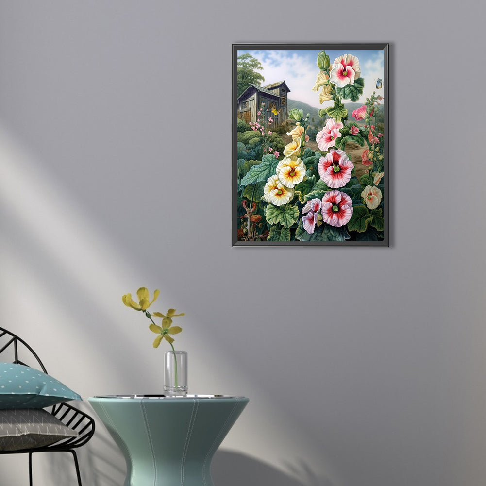 Hollyhock - Full Round Drill Diamond Painting 40*50CM