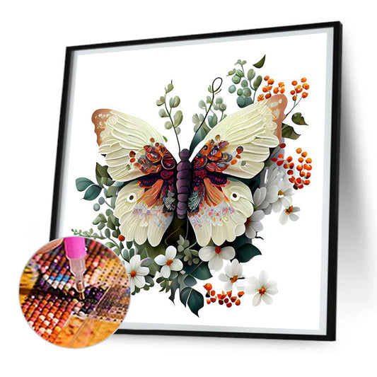 Butterfly - Full Round Drill Diamond Painting 30*30CM