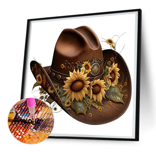 Cowboy Hat - Full Round Drill Diamond Painting 30*30CM