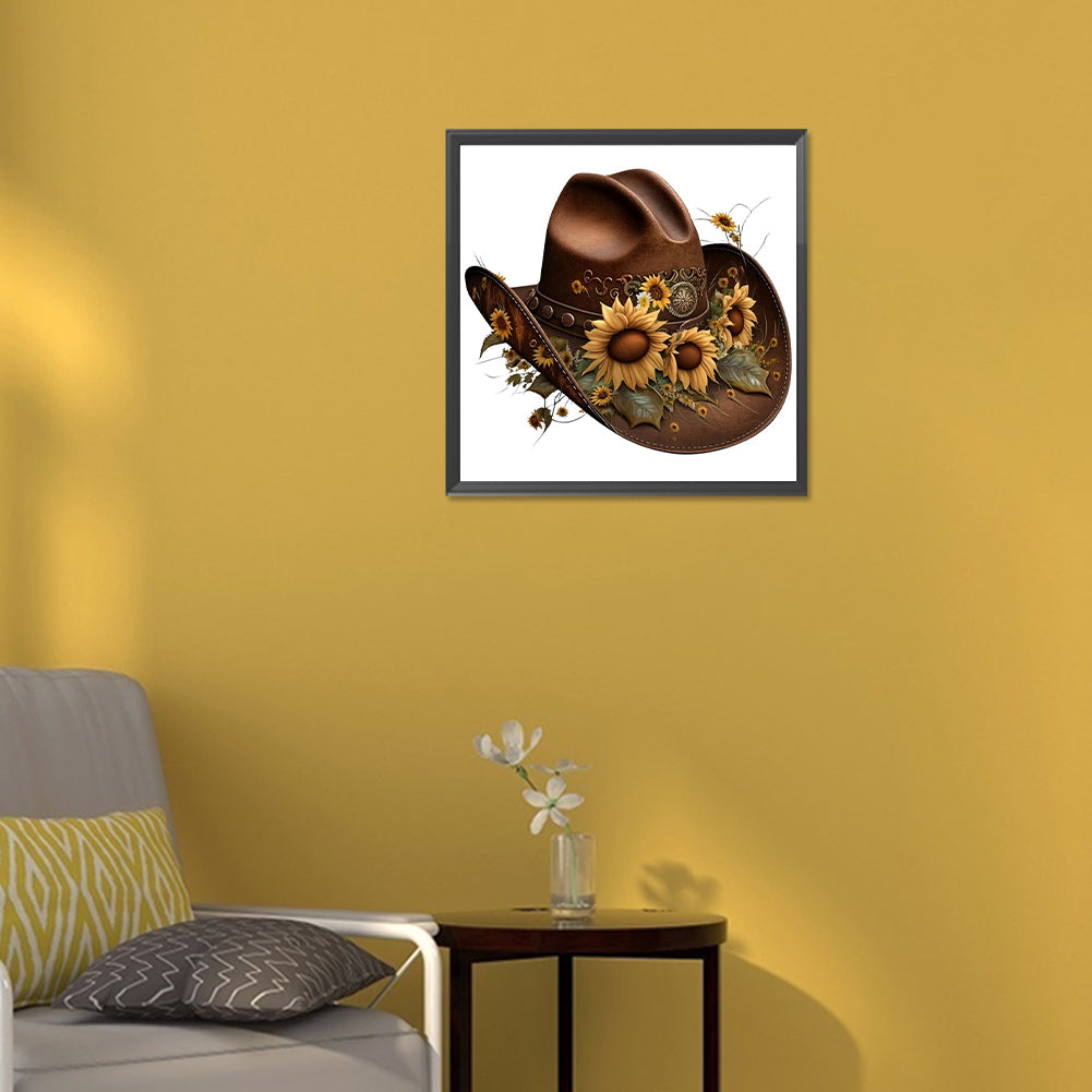 Cowboy Hat - Full Round Drill Diamond Painting 30*30CM